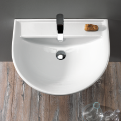 Κρεμαστός Νιπτήρας Πορσελάνης 45x35cm Cerastyle Bella 003100-u Λευκό Κρεμαστός Νιπτήρας Πορσελάνης 45x35cm Cerastyle Bella 003100-u Λευκό